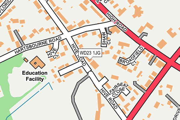 WD23 1JG map - OS OpenMap – Local (Ordnance Survey)