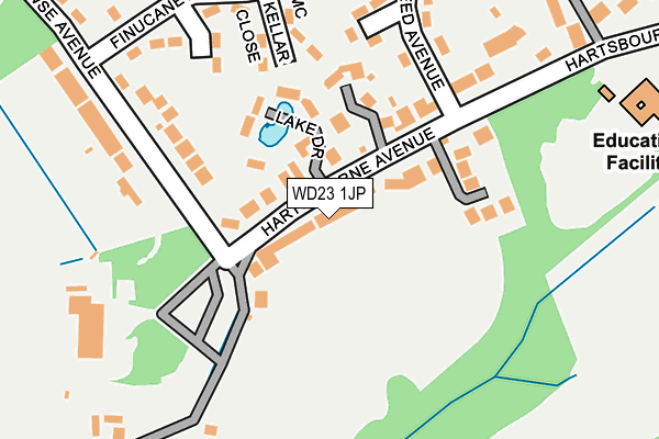 WD23 1JP map - OS OpenMap – Local (Ordnance Survey)
