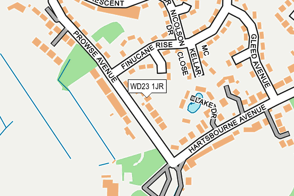 WD23 1JR map - OS OpenMap – Local (Ordnance Survey)