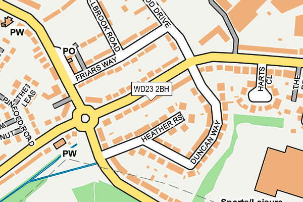 WD23 2BH map - OS OpenMap – Local (Ordnance Survey)