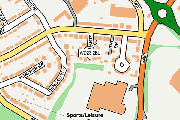 WD23 2BL map - OS OpenMap – Local (Ordnance Survey)