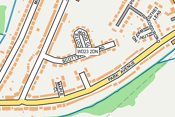 WD23 2DN map - OS OpenMap – Local (Ordnance Survey)