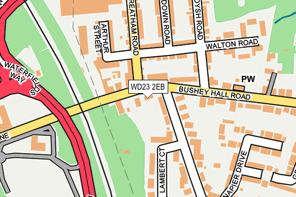 WD23 2EB map - OS OpenMap – Local (Ordnance Survey)
