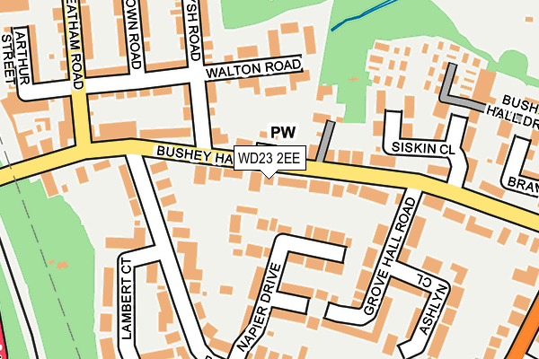 WD23 2EE map - OS OpenMap – Local (Ordnance Survey)