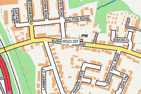 WD23 2EF map - OS OpenMap – Local (Ordnance Survey)
