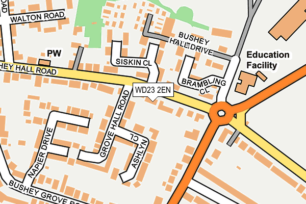 WD23 2EN map - OS OpenMap – Local (Ordnance Survey)