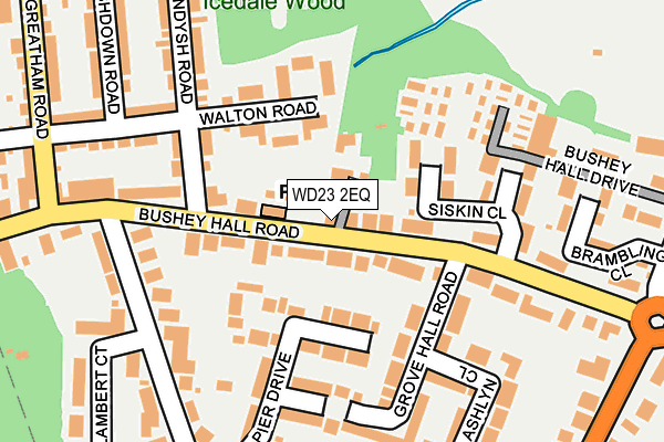 WD23 2EQ map - OS OpenMap – Local (Ordnance Survey)