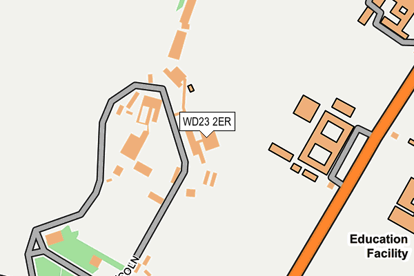 WD23 2ER map - OS OpenMap – Local (Ordnance Survey)