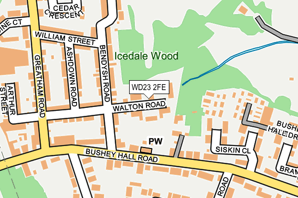 WD23 2FE map - OS OpenMap – Local (Ordnance Survey)