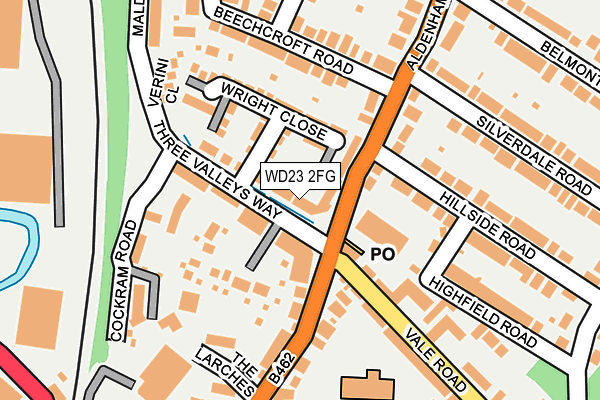 WD23 2FG map - OS OpenMap – Local (Ordnance Survey)