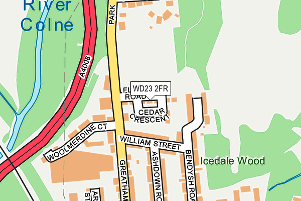 WD23 2FR map - OS OpenMap – Local (Ordnance Survey)