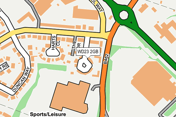 WD23 2GB map - OS OpenMap – Local (Ordnance Survey)