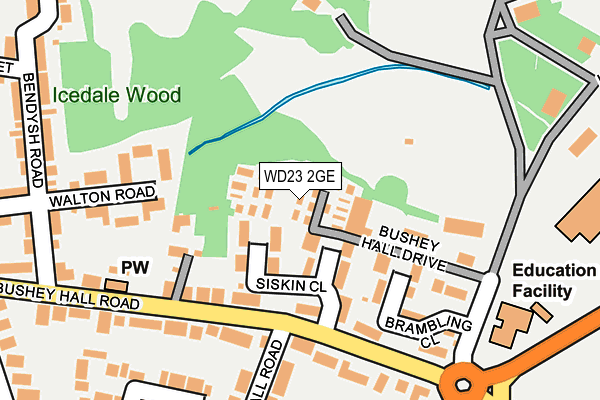 WD23 2GE map - OS OpenMap – Local (Ordnance Survey)