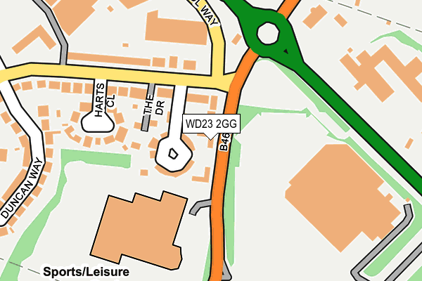 WD23 2GG map - OS OpenMap – Local (Ordnance Survey)