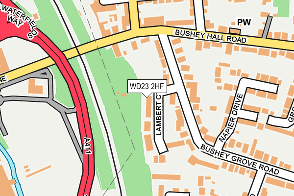 WD23 2HF map - OS OpenMap – Local (Ordnance Survey)
