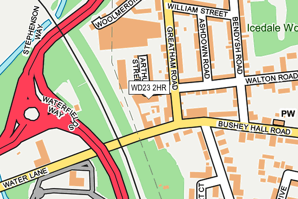 WD23 2HR map - OS OpenMap – Local (Ordnance Survey)