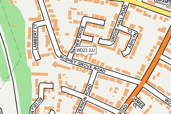 WD23 2JJ map - OS OpenMap – Local (Ordnance Survey)