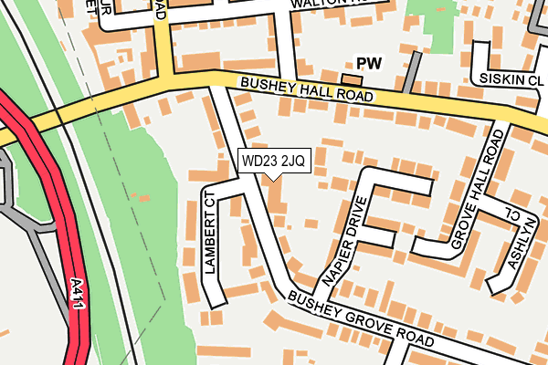 WD23 2JQ map - OS OpenMap – Local (Ordnance Survey)