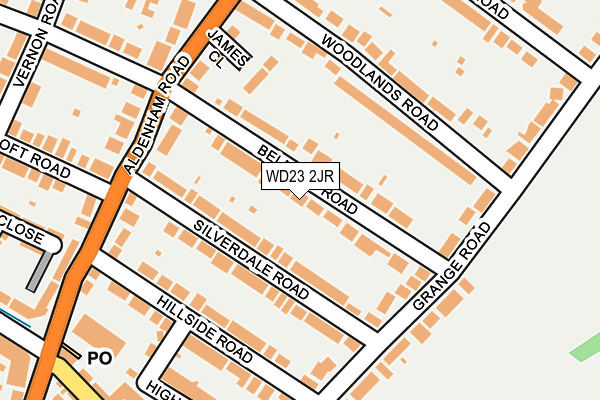 WD23 2JR map - OS OpenMap – Local (Ordnance Survey)
