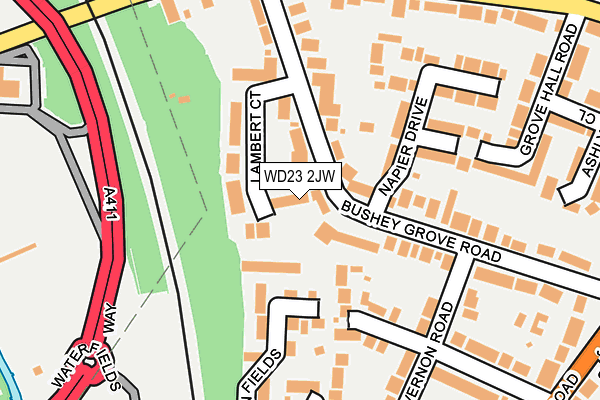 WD23 2JW map - OS OpenMap – Local (Ordnance Survey)