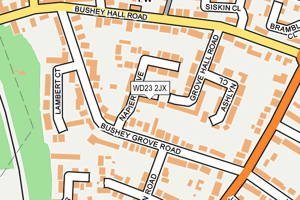 WD23 2JX map - OS OpenMap – Local (Ordnance Survey)
