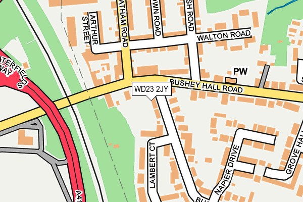 WD23 2JY map - OS OpenMap – Local (Ordnance Survey)