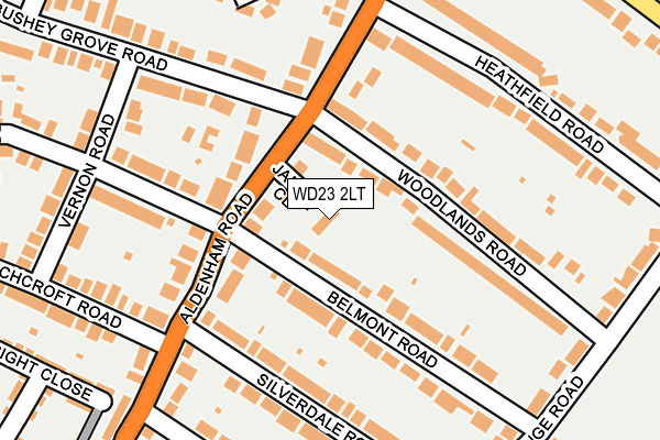 WD23 2LT map - OS OpenMap – Local (Ordnance Survey)