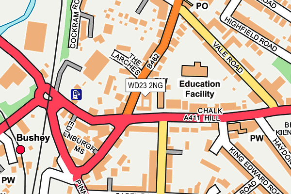 WD23 2NG map - OS OpenMap – Local (Ordnance Survey)