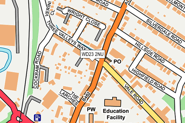 WD23 2NU map - OS OpenMap – Local (Ordnance Survey)