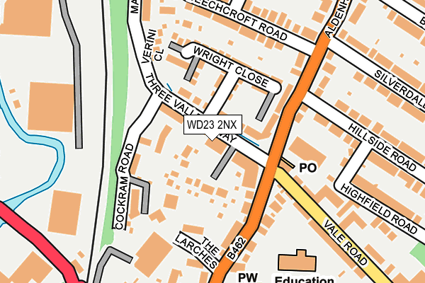 WD23 2NX map - OS OpenMap – Local (Ordnance Survey)