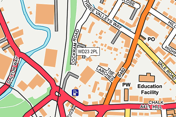 WD23 2PL map - OS OpenMap – Local (Ordnance Survey)