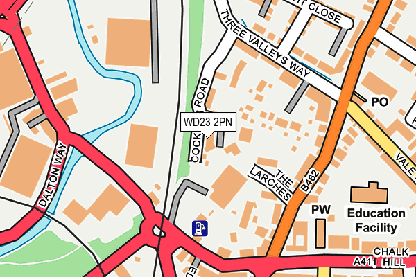WD23 2PN map - OS OpenMap – Local (Ordnance Survey)