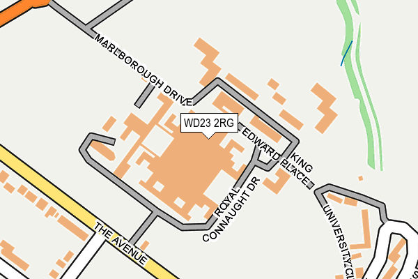 WD23 2RG map - OS OpenMap – Local (Ordnance Survey)
