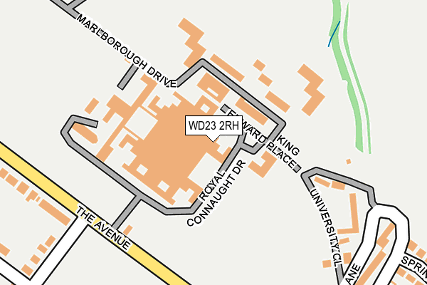 WD23 2RH map - OS OpenMap – Local (Ordnance Survey)