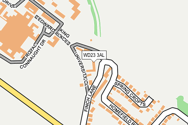 WD23 3AL map - OS OpenMap – Local (Ordnance Survey)