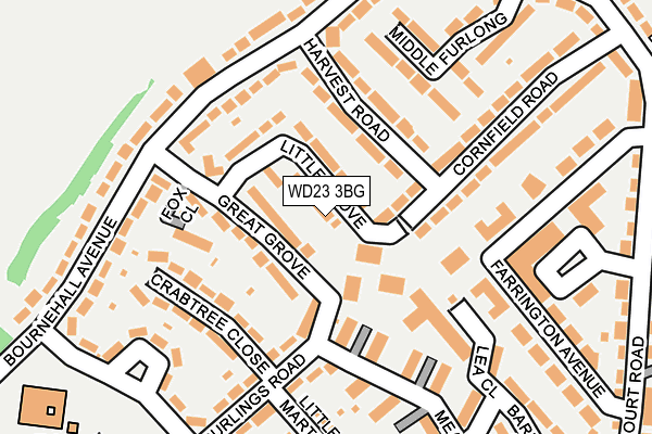 WD23 3BG map - OS OpenMap – Local (Ordnance Survey)