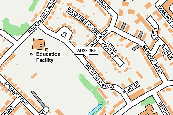 WD23 3BP map - OS OpenMap – Local (Ordnance Survey)