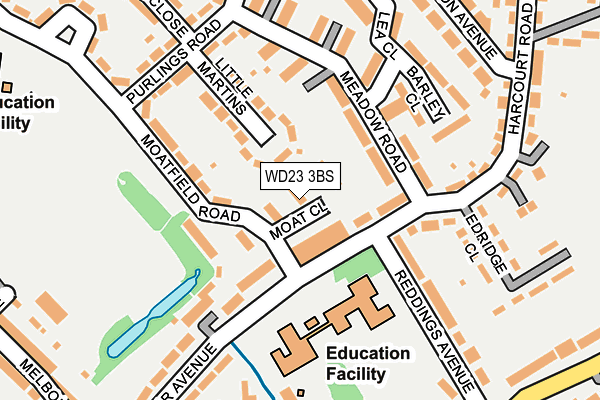 WD23 3BS map - OS OpenMap – Local (Ordnance Survey)