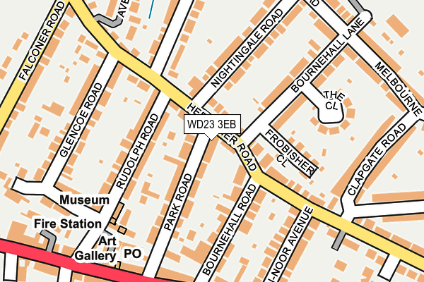 WD23 3EB map - OS OpenMap – Local (Ordnance Survey)