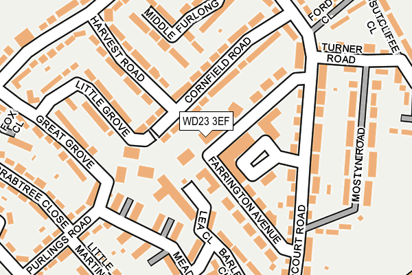 WD23 3EF map - OS OpenMap – Local (Ordnance Survey)