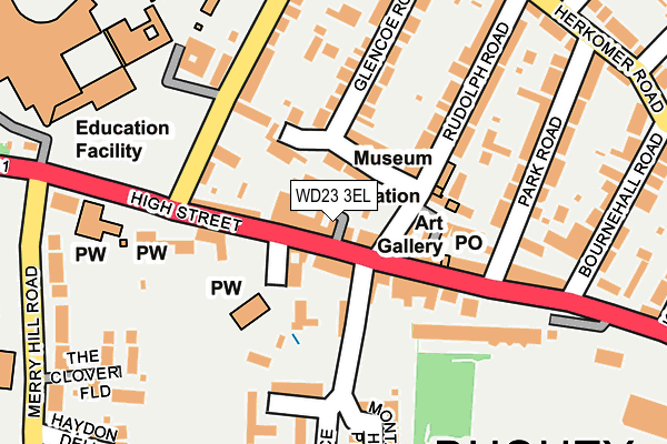 WD23 3EL map - OS OpenMap – Local (Ordnance Survey)