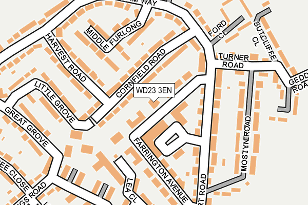 WD23 3EN map - OS OpenMap – Local (Ordnance Survey)