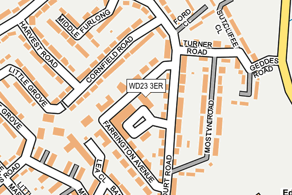 WD23 3ER map - OS OpenMap – Local (Ordnance Survey)