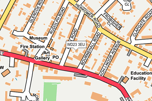 WD23 3EU map - OS OpenMap – Local (Ordnance Survey)