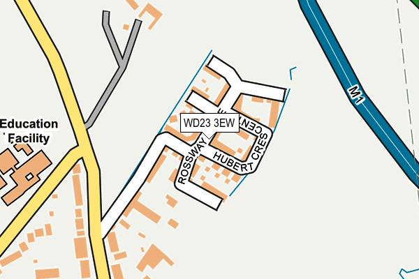 WD23 3EW map - OS OpenMap – Local (Ordnance Survey)