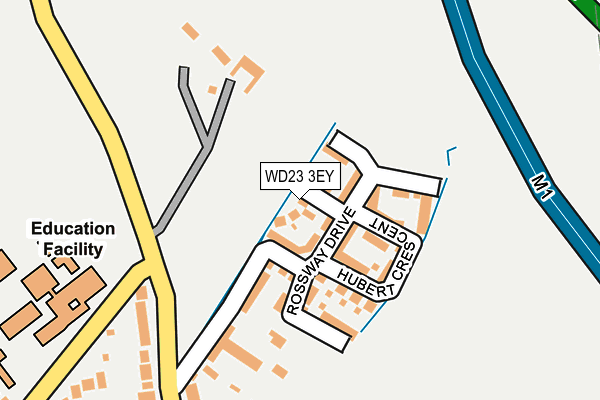 WD23 3EY map - OS OpenMap – Local (Ordnance Survey)