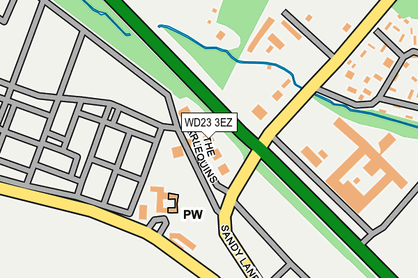 WD23 3EZ map - OS OpenMap – Local (Ordnance Survey)
