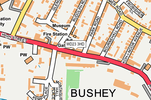 Map of INDIA GARDEN (BUSHEY) LTD at local scale