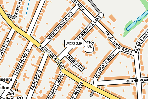 WD23 3JR map - OS OpenMap – Local (Ordnance Survey)