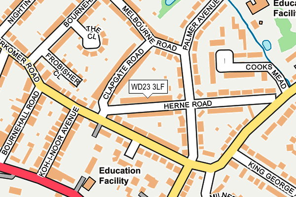 WD23 3LF map - OS OpenMap – Local (Ordnance Survey)